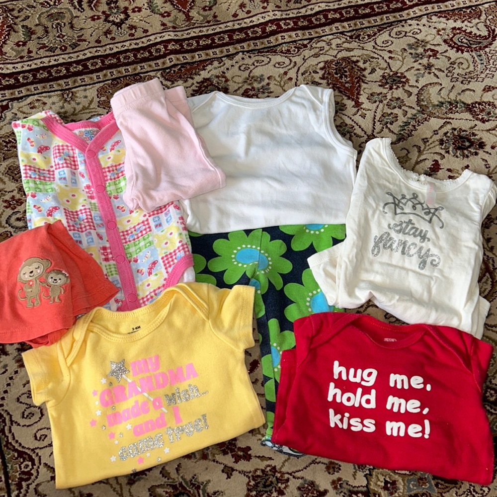 8 Piece 3/6 And 6/9 Baby Girl Clothes